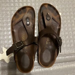Birkenstock sandals brown leather, size 37